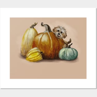 Pumpkin Patch Pup! Posters and Art